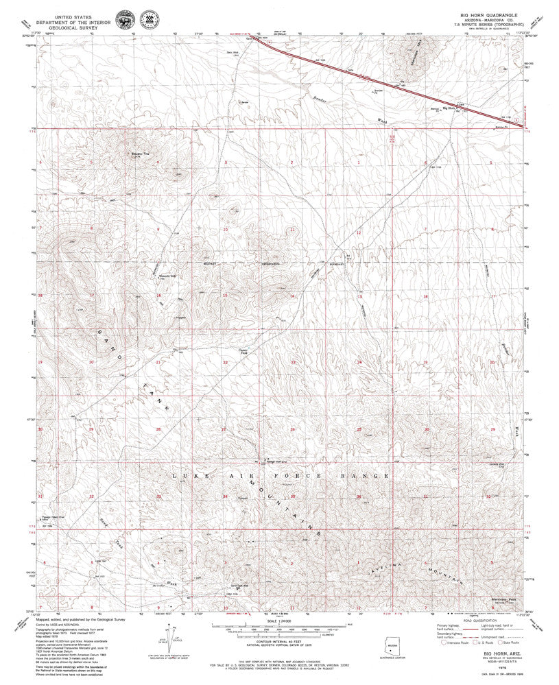 BIG HORN, Arizona 7.5' - Wide World Maps & MORE!