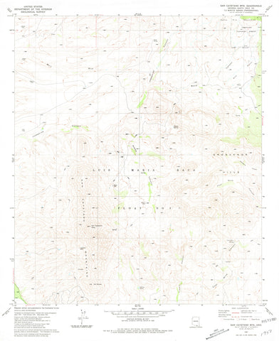 SAN CAYETANO MOUNTAINS, AZ (7.5'×7.5' Topographic Quadrangle) - Wide World Maps & MORE! - Map - Wide World Maps & MORE! - Wide World Maps & MORE!