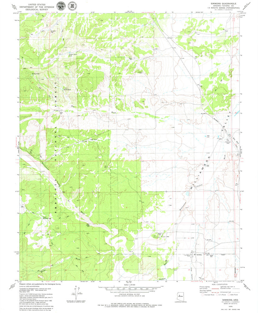 SIMMONS, Arizona 7.5' - Wide World Maps & MORE!