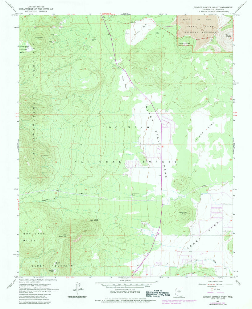 SUNSET CRATER WEST 7.5' - Wide World Maps & MORE! - Map - Wide World Maps & MORE! - Wide World Maps & MORE!