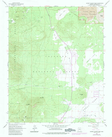 SUNSET CRATER WEST 7.5' - Wide World Maps & MORE! - Map - Wide World Maps & MORE! - Wide World Maps & MORE!