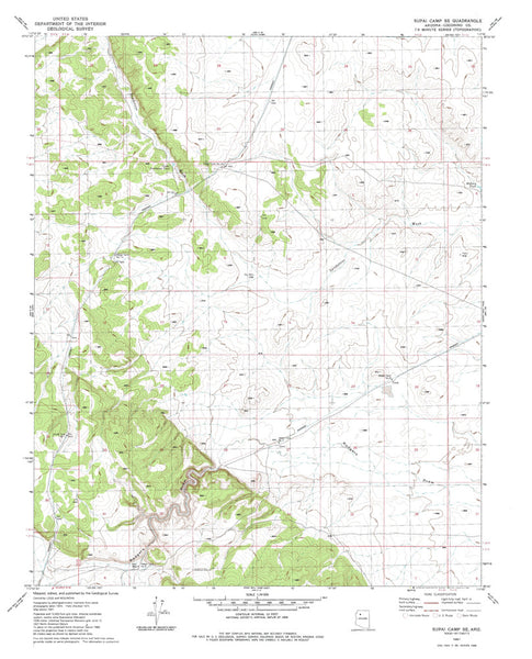 SUPAI CAMP SE, Arizona 7.5' - Wide World Maps & MORE!
