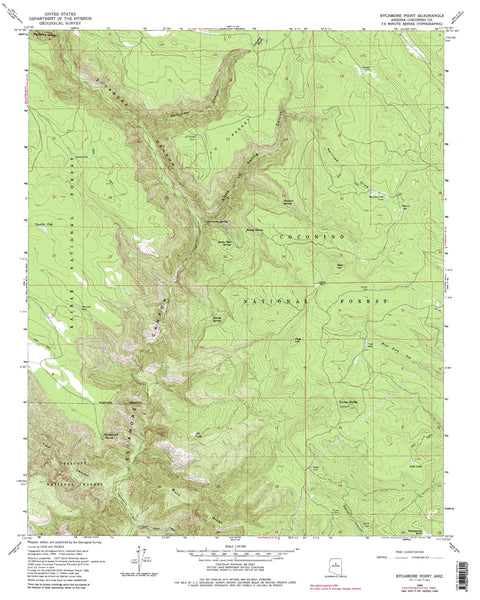 Sycamore Point, Arizona (7.5'×7.5' Topographic Quadrangle) - Wide World Maps & MORE!