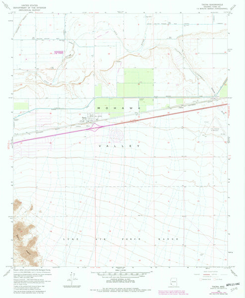 TACNA, Arizona (7.5'×7.5' Topographic Quadrangle) - Wide World Maps & MORE!