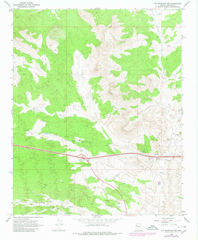 TIN MOUNTAIN NW, Arizona (7.5'×7.5' Topographic Quadrangle) - Wide World Maps & MORE!