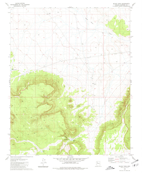 BLACK TANK, Arizona (7.5'×7.5' Topographic Quadrangle) - Wide World Maps & MORE! - Map - Wide World Maps & MORE! - Wide World Maps & MORE!