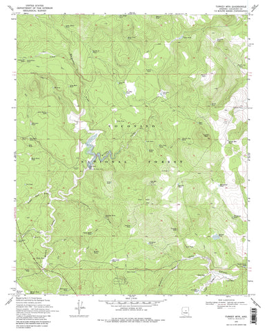 Turkey Mountain, Arizona (7.5'×7.5' Topographic Quadrangle) - Wide World Maps & MORE!