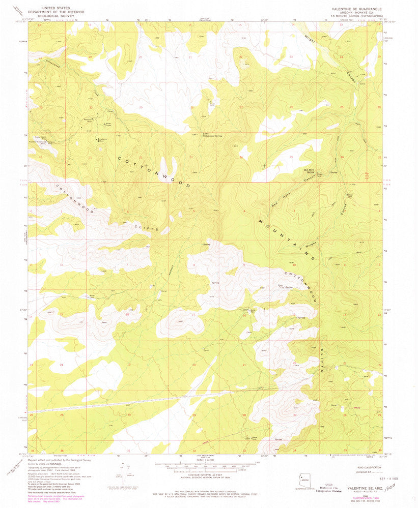 VALENTINE SE, Arizona (7.5'×7.5' Topographic Quadrangle) - Wide World Maps & MORE!