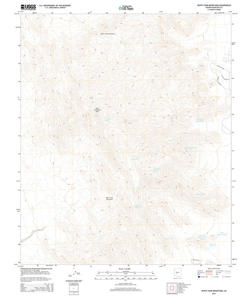 White Tank Mountains, Arizona (US TOPO 7.5'×7.5' Topographic Quadrangle) - Wide World Maps & MORE!