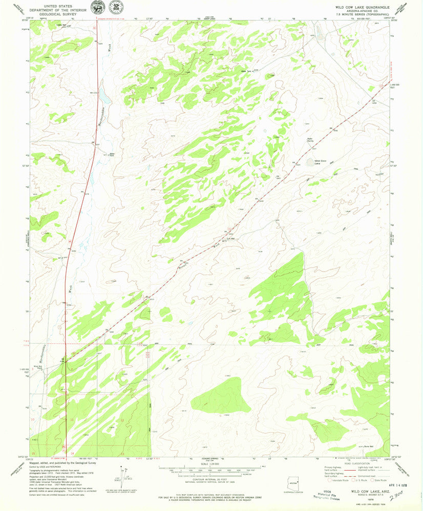 WILD COW LAKE, Arizona (7.5'×7.5' Topographic Quadrangle) - Wide World Maps & MORE!