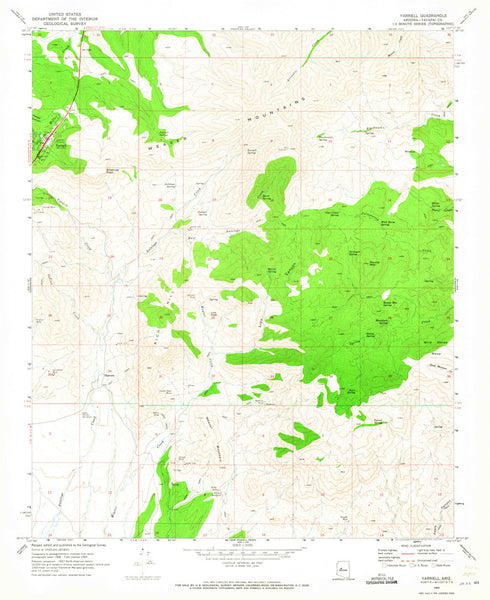 Yarnell, Arizona (7.5'×7.5' Topographic Quadrangle) - Wide World Maps & MORE!