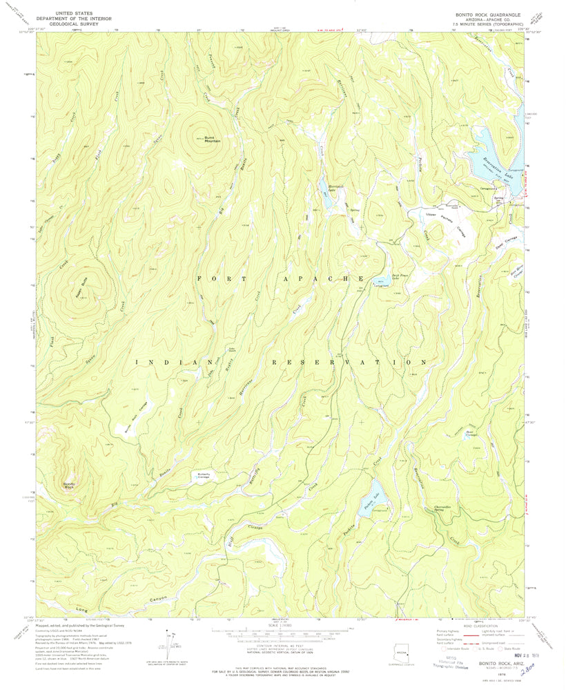 BONITO ROCK, Arizona (7.5'×7.5' Topographic Quadrangle) - Wide World Maps & MORE!