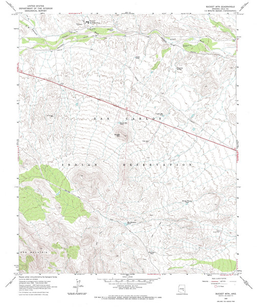 BUCKET MOUNTAIN, Arizona 7.5' - Wide World Maps & MORE!