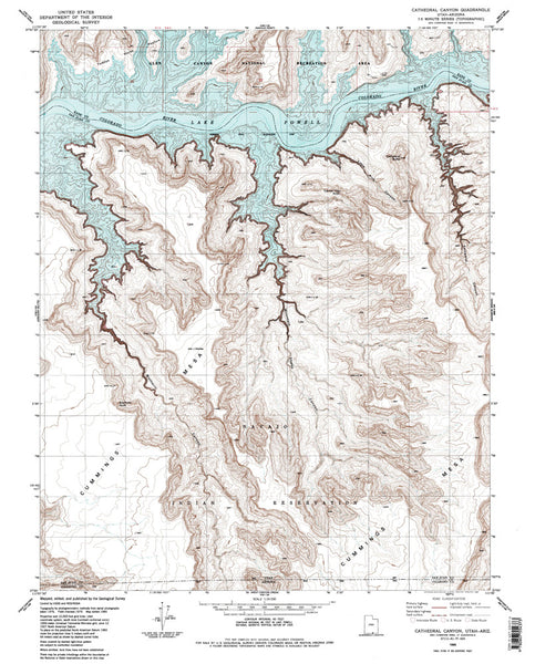 CATHEDRAL CANYON, UT-AZ 7.5' - Wide World Maps & MORE!