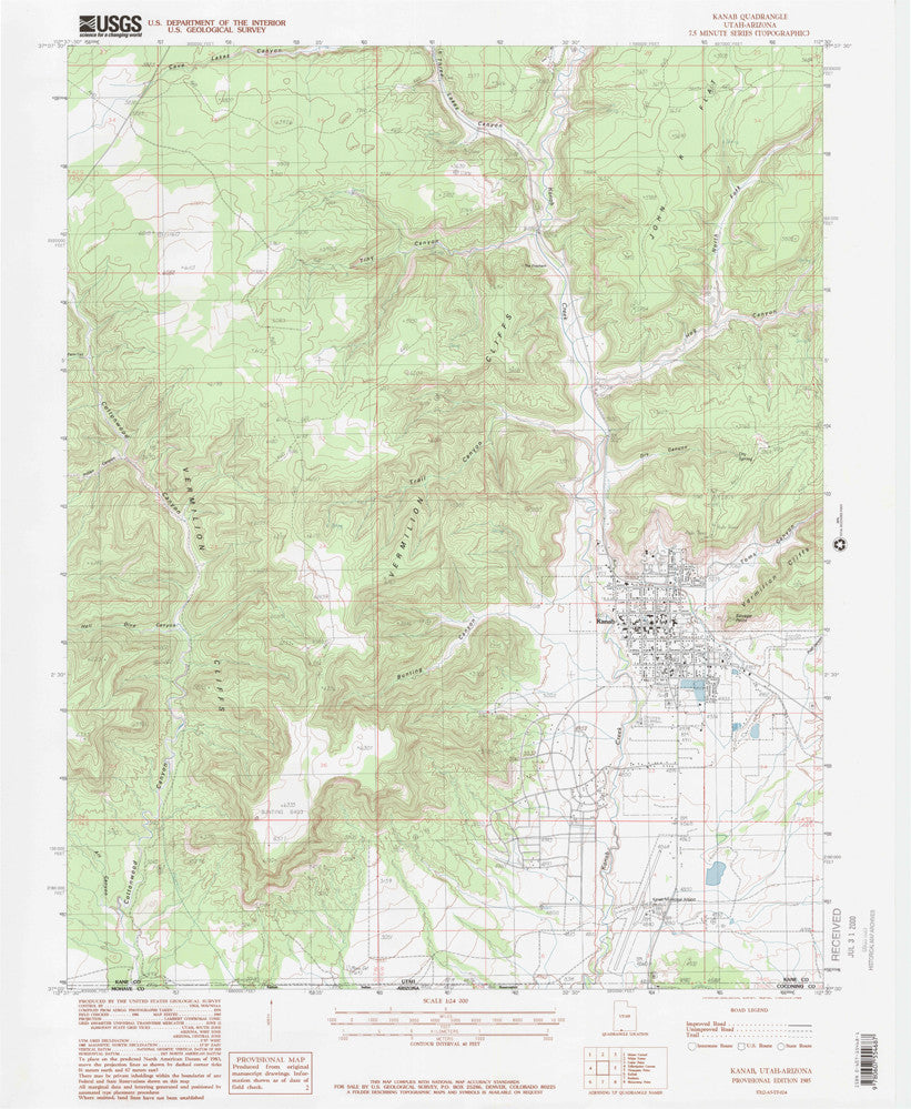 KANAB, UT-AZ (7.5'×7.5' Topographic Quadrangle) - Wide World Maps & MORE!