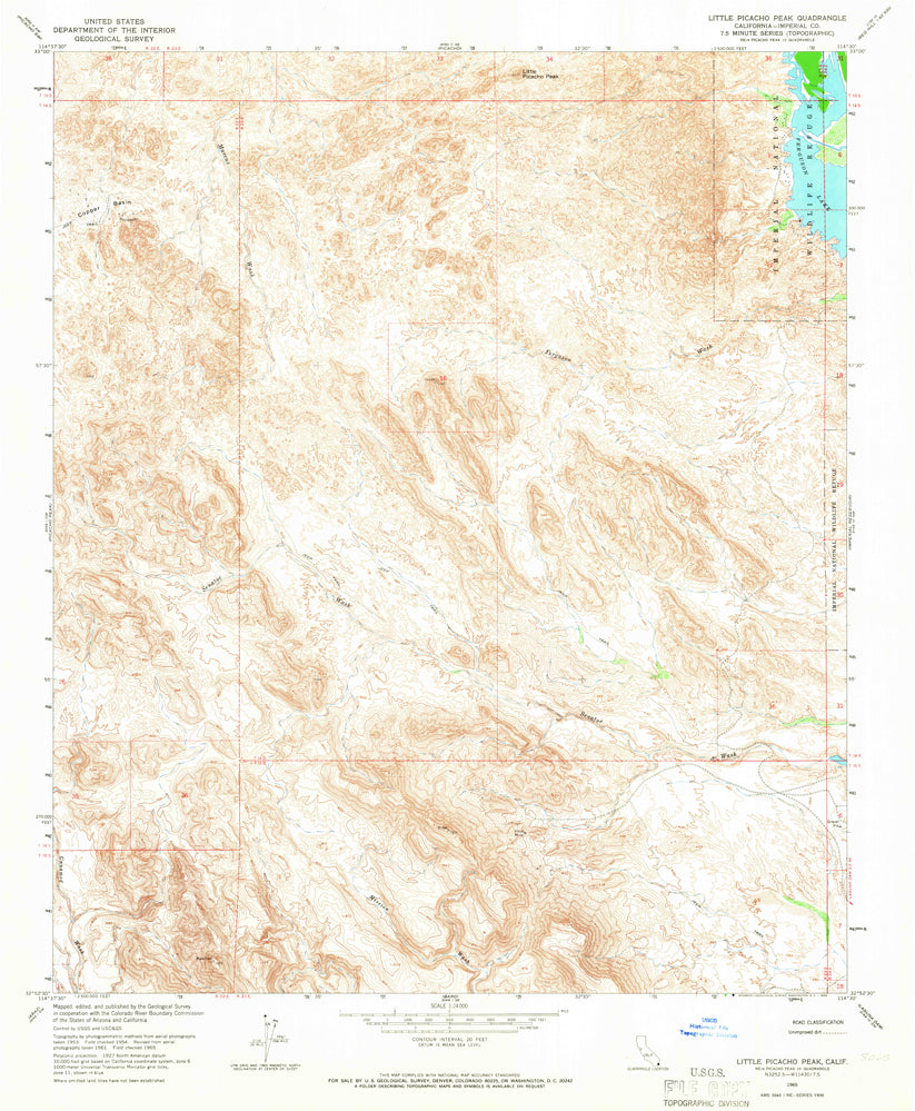 LITTLE PICACHO PEAK, CA (7.5'×7.5' Topographic Quadrangle) - Wide World Maps & MORE!
