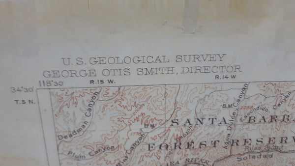 Southern California Topograhic Map, Jumbo Sheet No. 1 [Dry Erase Laminated] 1907 - Wide World Maps & MORE! - Map - Wide World Maps & MORE! - Wide World Maps & MORE!