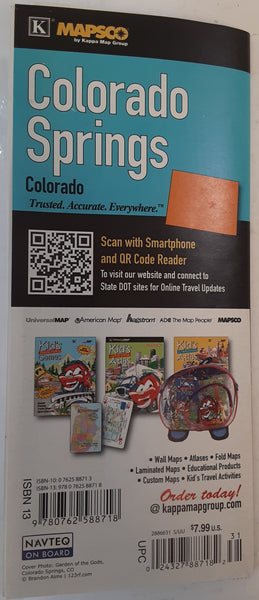 Colorado Springs Folded Map - Wide World Maps & MORE!