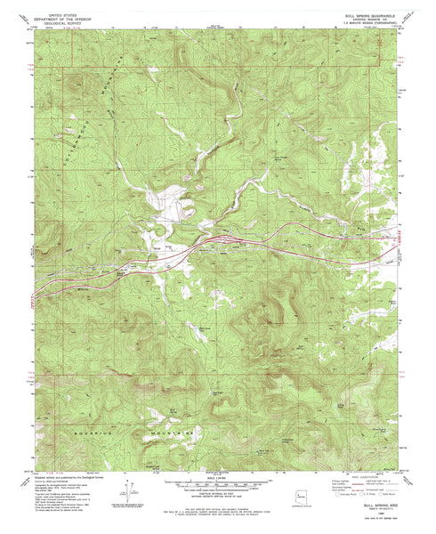 Bull Spring, Arizona (7.5'×7.5' Topographic Quadrangle) - Wide World Maps & MORE!