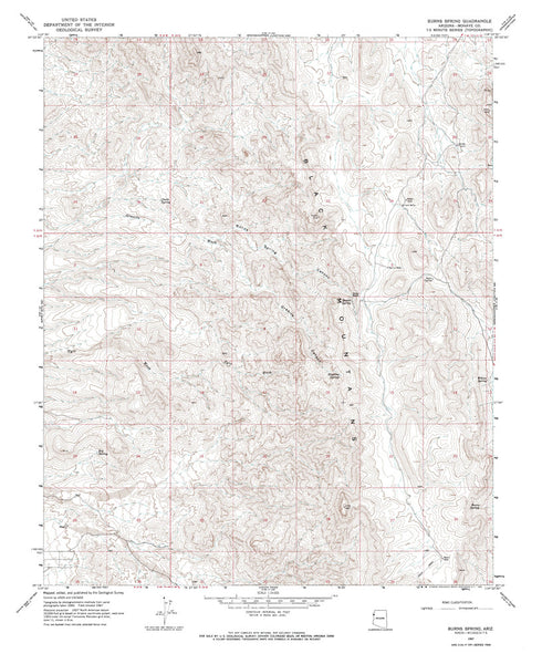 BURNS SPRING, Arizona 7.5' - Wide World Maps & MORE!