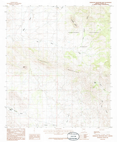 PEDREGOSA MTNS WEST, Arizona (7.5'×7.5' Topographic Quadrangle) - Wide World Maps & MORE!