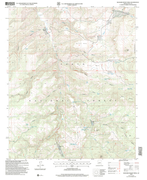 BUZZARD ROOST MESA, AZ (7.5'×7.5' Topographic Quadrangle) - Wide World Maps & MORE! - Map - Wide World Maps & MORE! - Wide World Maps & MORE!