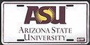 Arizona State University ASU NCAA Tin License Plate - Wide World Maps & MORE! - Automotive Parts and Accessories - License Plate Shop - Wide World Maps & MORE!