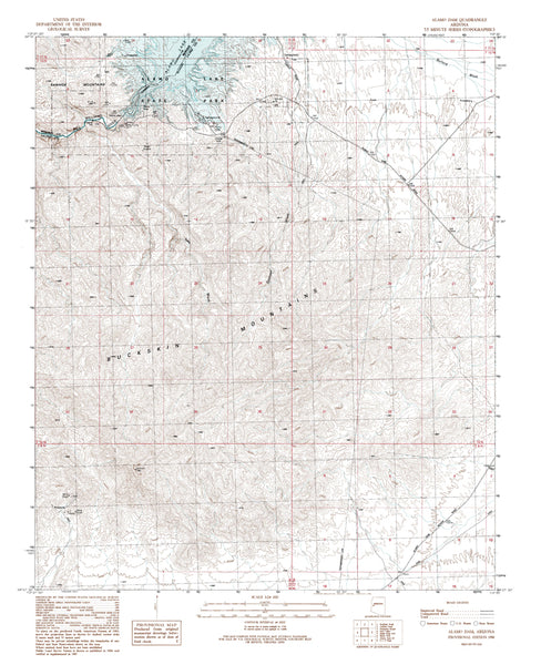 Alamo Dam, Arizona (7.5'×7.5' Topographic Quadrangle) - Wide World Maps & MORE!