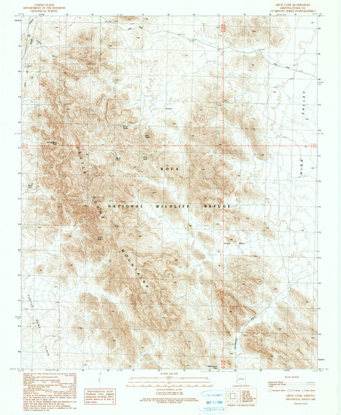 ARCH TANK, Arizona (7.5'×7.5' Topographic Quadrangle) - Wide World Maps & MORE!