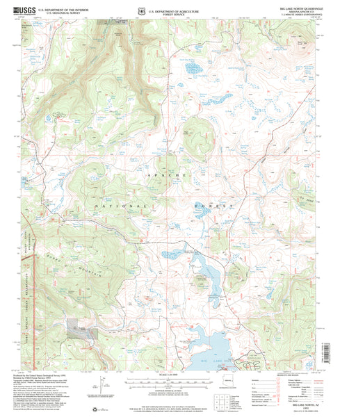 Big Lake North, AZ (7.5'×7.5' Topographic Quadrangle) - Wide World Maps & MORE!