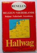 Old Original Antique Victorian Print Benelux Hallwag C1962 Map Netherlands Belgium - Wide World Maps & MORE! - Furniture - old-print - Wide World Maps & MORE!