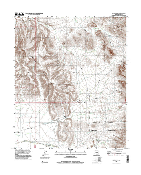Burro Gap, Arizona (7.5'×7.5' Topographic Quadrangle) - Wide World Maps & MORE!