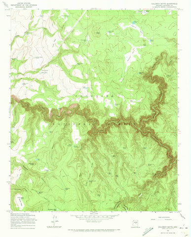 Calloway Butte, AZ (7.5'×7.5' Topographic Quadrangle) - Wide World Maps & MORE!
