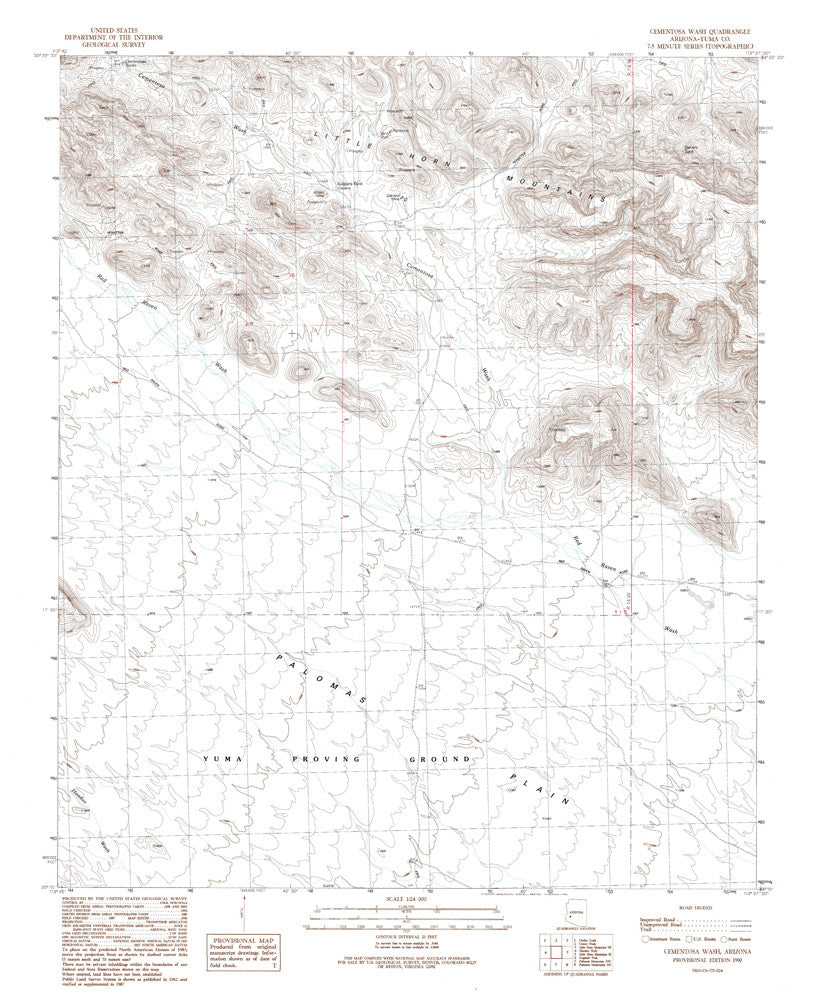 CEMENTOSA WASH, Arizona 7.5' - Wide World Maps & MORE! - Map - Wide World Maps & MORE! - Wide World Maps & MORE!
