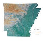 Arkansas Topographic Wall Map by Raven Maps, Laminated Print - Wide World Maps & MORE! - Map - Raven Maps & Images - Wide World Maps & MORE!