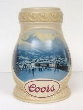 Coors 1999 Holiday Stein Twilight Arrival Ceramic Bas-relief Hand Decorated Collectible - Wide World Maps & MORE! - Kitchen - Coors - Wide World Maps & MORE!