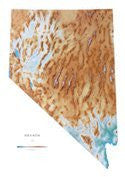 Nevada Topographic Wall Map by Raven Maps, Print on Paper - Wide World Maps & MORE! - Map - Raven Maps & Images - Wide World Maps & MORE!