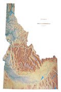 Idaho Topographic Wall Map by Raven Maps, Laminated Print - Wide World Maps & MORE! - Home - Raven Maps - Wide World Maps & MORE!