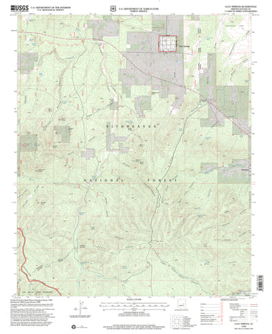 Clay Springs, Arizona (7.5'×7.5' Topographic Quadrangle) - Wide World Maps & MORE!