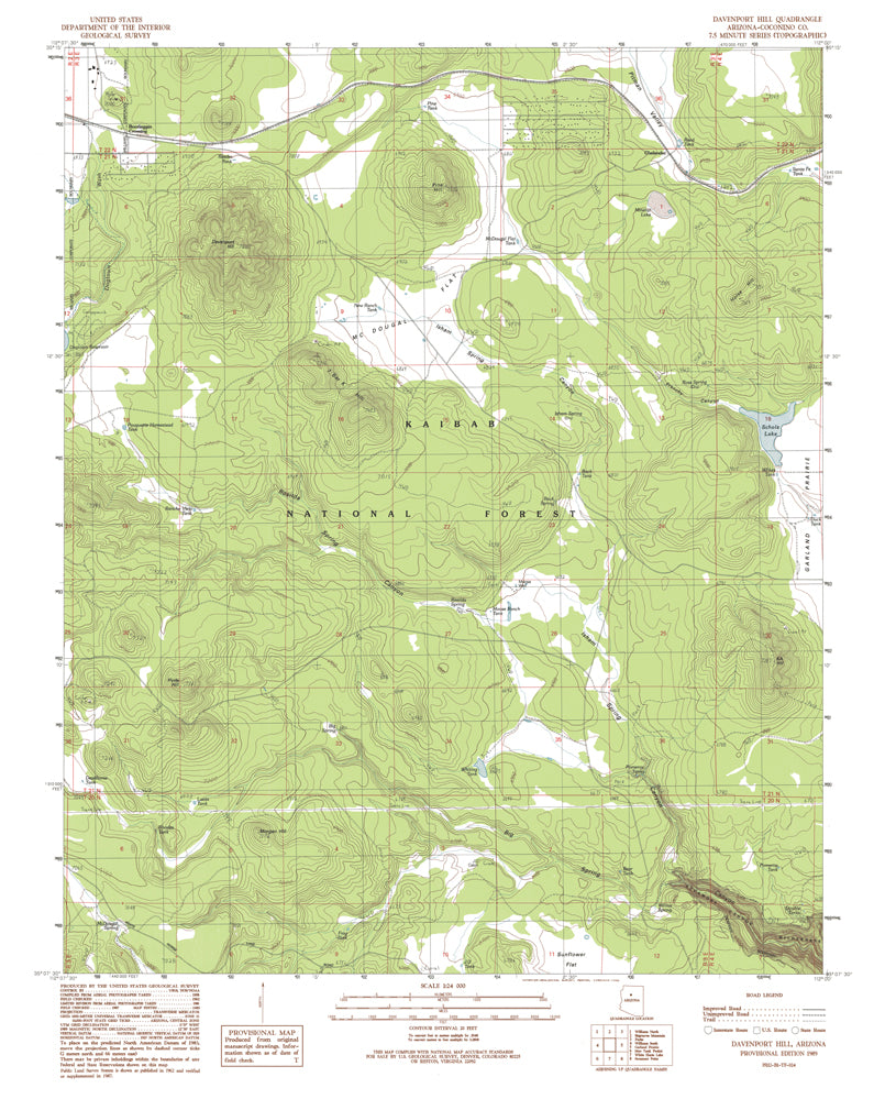 Davenport Hill, AZ (7.5'×7.5' Topographic Quadrangle) - Wide World Maps & MORE! - Map - Wide World Maps & MORE! - Wide World Maps & MORE!