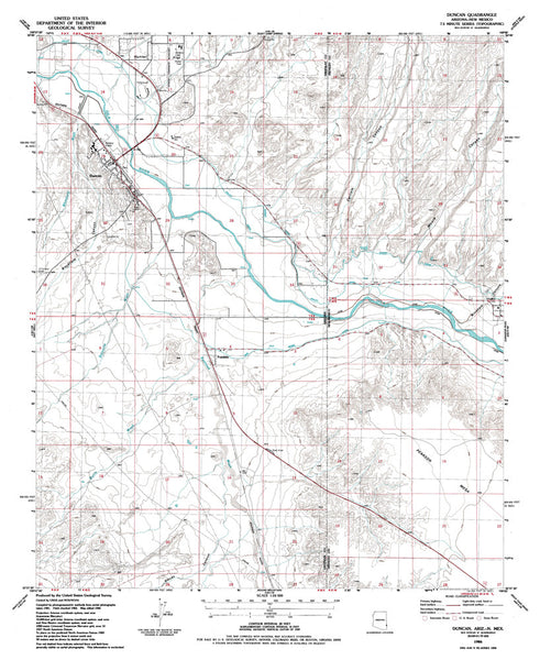 DUNCAN, Arizona-New Mexico 7.5' - Wide World Maps & MORE! - Map - Wide World Maps & MORE! - Wide World Maps & MORE!