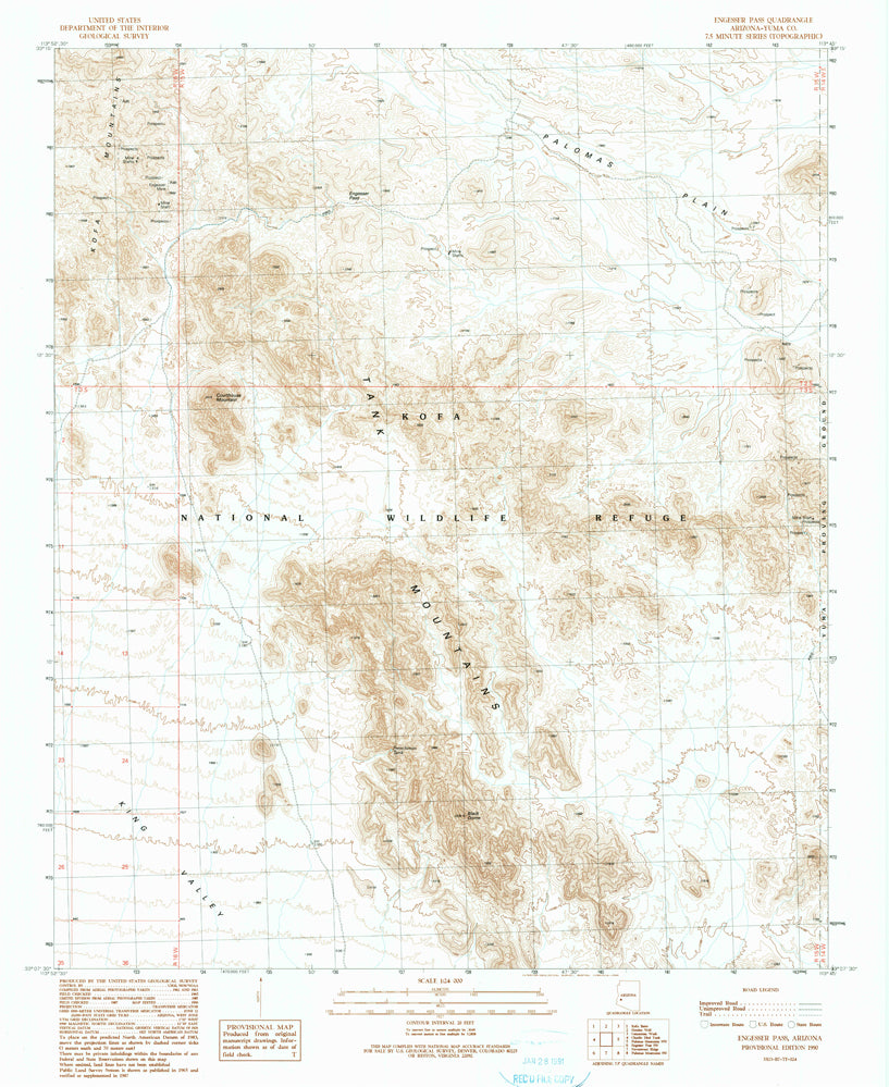 Engesser Pass, Arizona (7.5'×7.5' Topographic Quadrangle) - Wide World Maps & MORE! - Map - Wide World Maps & MORE! - Wide World Maps & MORE!