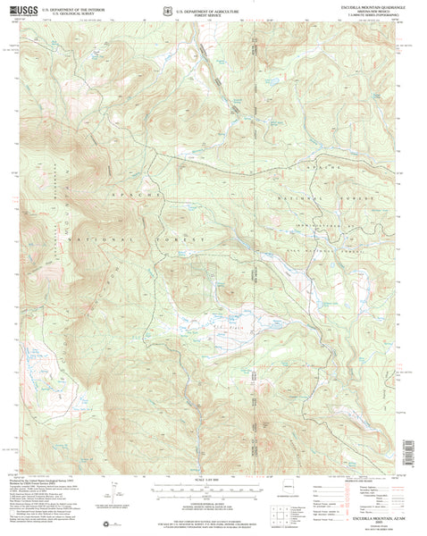 Escudilla Mountain, AZ (7.5'×7.5' Topographic Quadrangle) - Wide World Maps & MORE! - Map - Wide World Maps & MORE! - Wide World Maps & MORE!