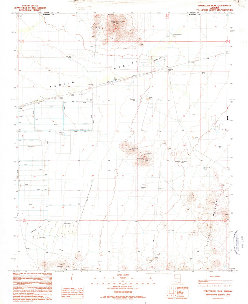 Forepaugh Peak, Arizona (7.5'×7.5' Topographic Quadrangle) - Wide World Maps & MORE!