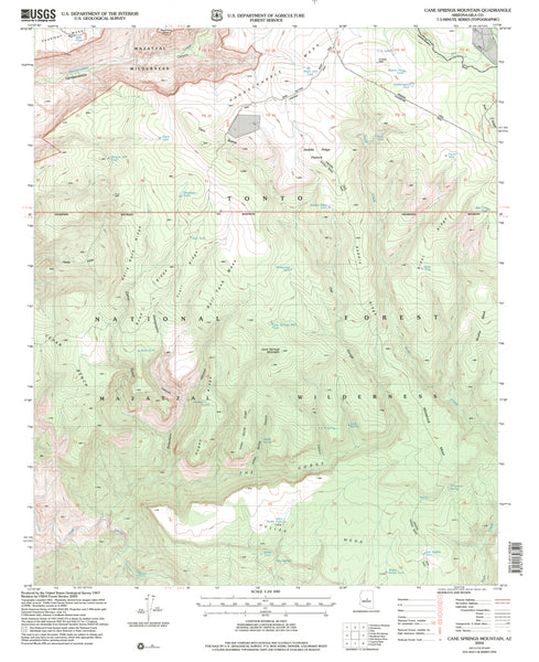 Cane Springs Mountain, Arizona (7.5'×7.5' Topographic Quadrangle) - Wide World Maps & MORE!