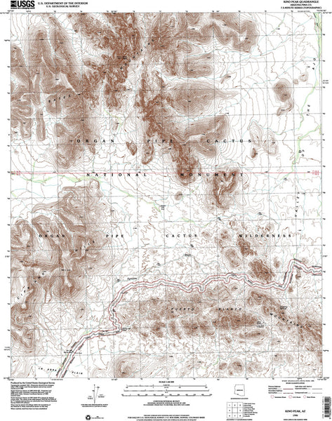 KINO PEAK, Arizona (7.5'×7.5' Topographic Quadrangle) - Wide World Maps & MORE! - Map - Wide World Maps & MORE! - Wide World Maps & MORE!
