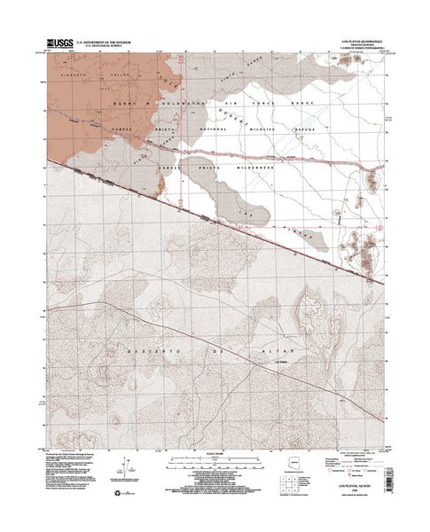 LAS PLAYAS, Arizona-Sonora 7.5' - Wide World Maps & MORE! - Map - Wide World Maps & MORE! - Wide World Maps & MORE!