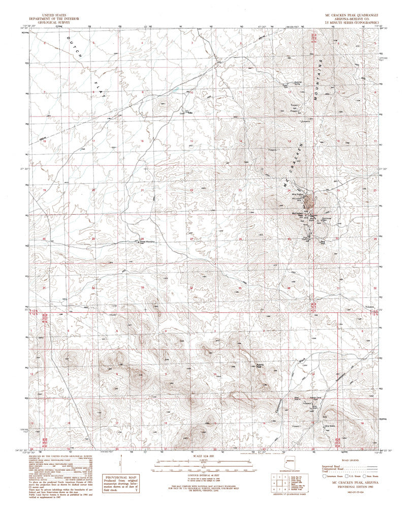 MCCRACKEN PEAK, Arizona 7.5' PE 1990 - Wide World Maps & MORE! - Map - Wide World Maps & MORE! - Wide World Maps & MORE!