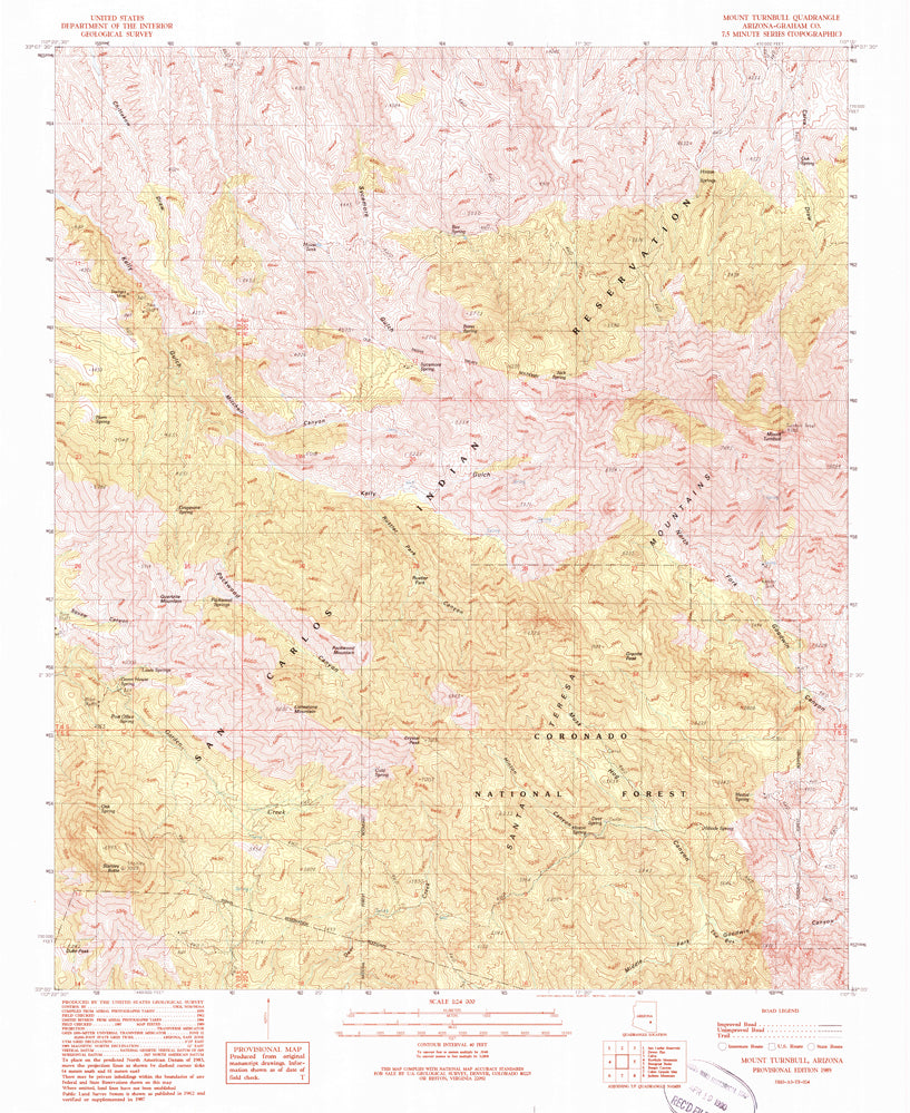 MOUNT TURNBULL, Arizona (7.5'×7.5' Topographic Quadrangle) - Wide World Maps & MORE! - Map - Wide World Maps & MORE! - Wide World Maps & MORE!