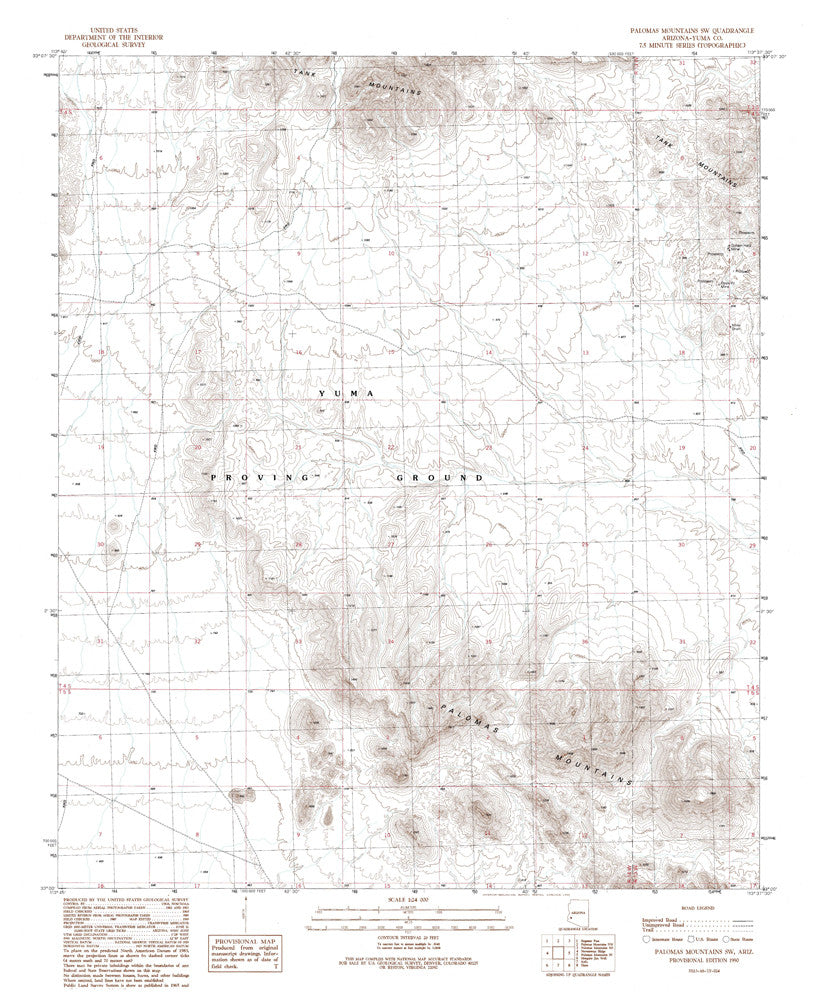 PALOMAS MTS SW, Arizona 7.5' - Wide World Maps & MORE! - Map - Wide World Maps & MORE! - Wide World Maps & MORE!